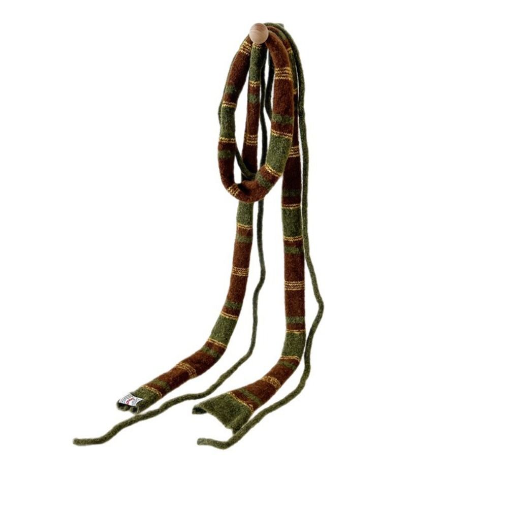Winter Clothing Korea - Korean Style Stripe Woolen Scarf Slim