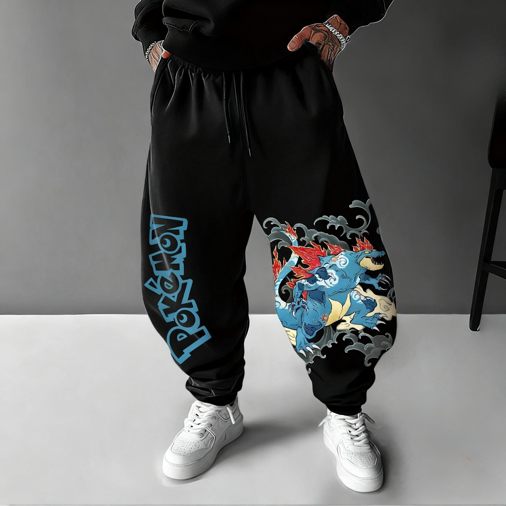 Winter Clothing Anime - Pokémon Anime Feraligatr Hand-painted Printed Sweatpants