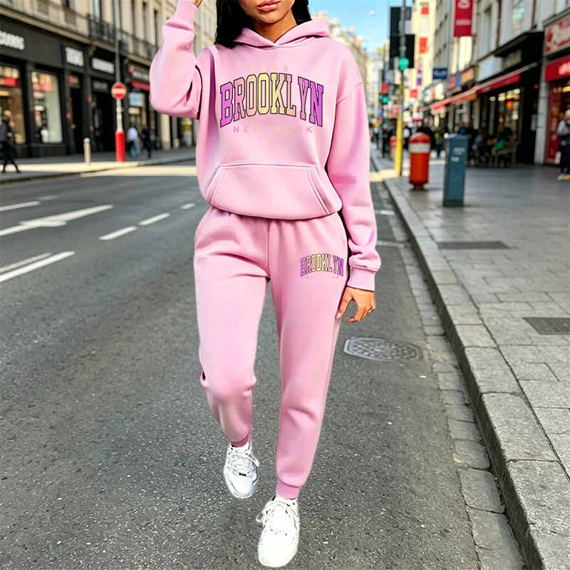 Winter Clothing For Men - Casual Women's Outfits Print Hooded Sweatshirt