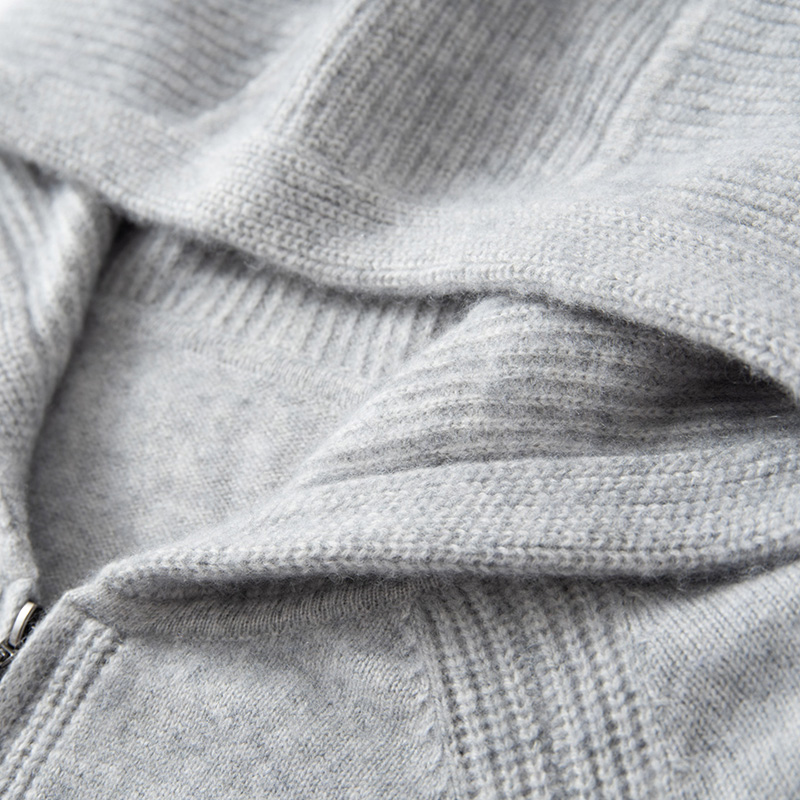 Men's 100% Cashmere Hooded Zip - Winter Clothes Shop recension och pris