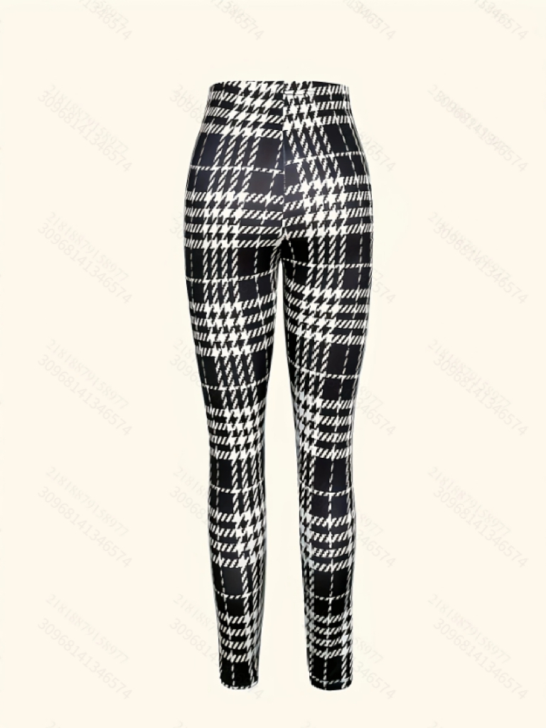 Black & White Plaid High-Waist - Winter Clothing On Sale recension och pris