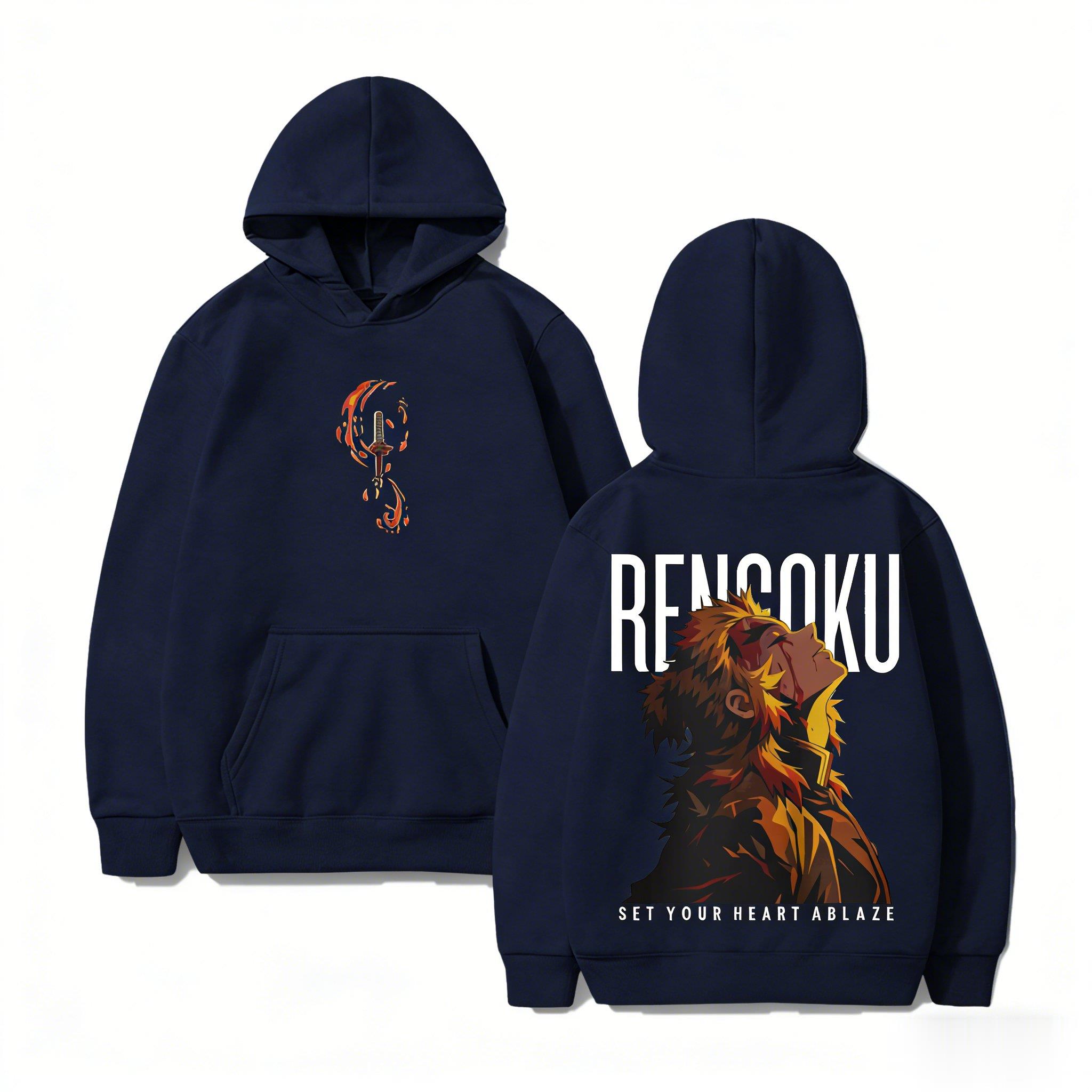 Demon Slayer Rengoku Hoodie An - Winter Clothing Anime recension och pris