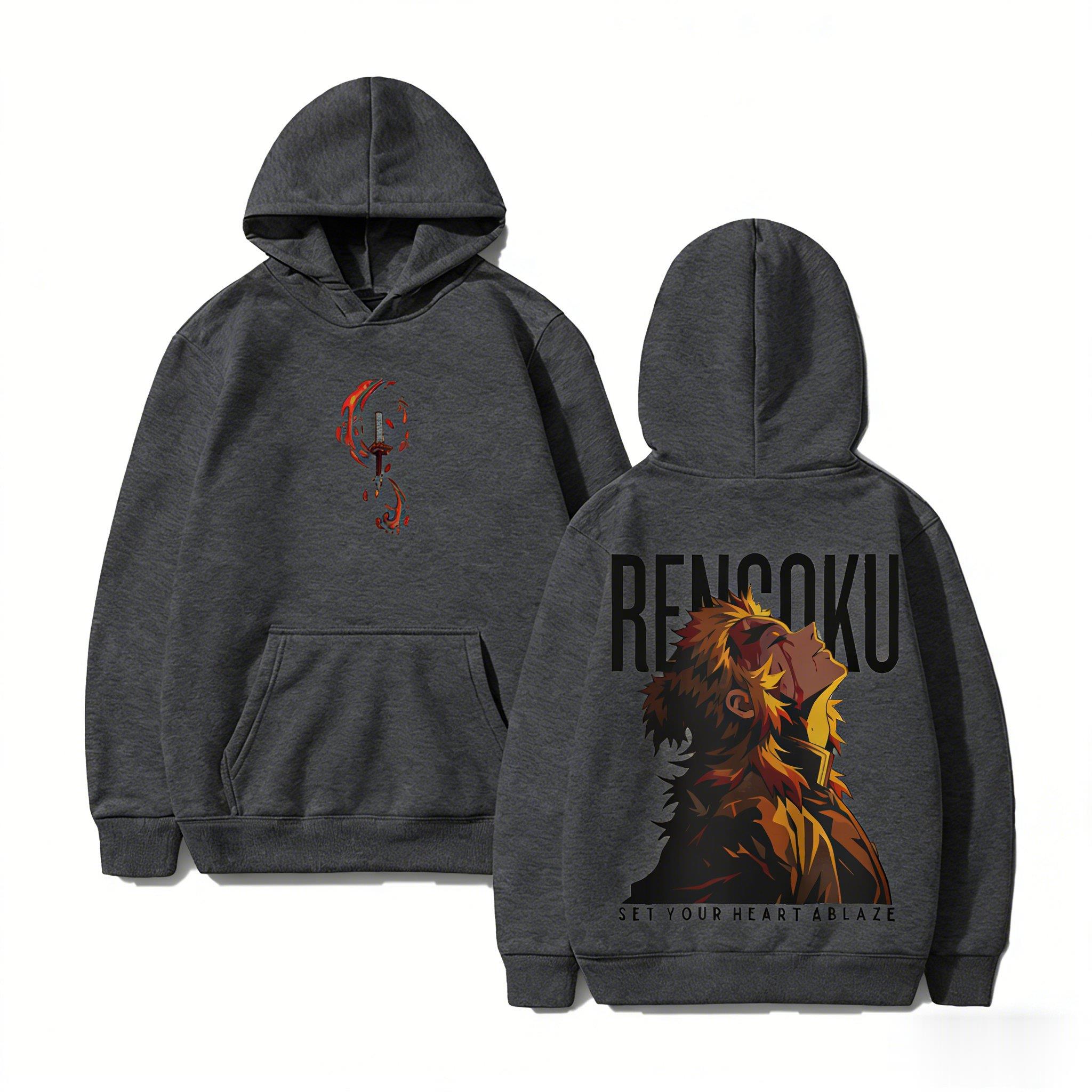 Demon Slayer Rengoku Hoodie An - Winter Clothing Anime recension och pris