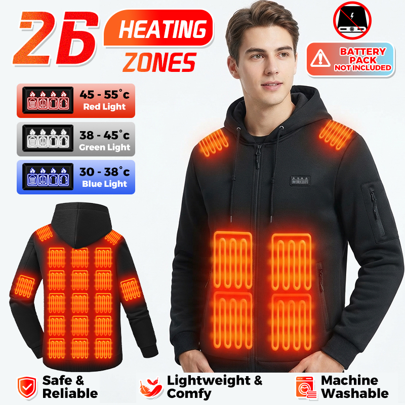 Heating Hoodie 26 Zones Heated - Winter Clothing Hiking recension och pris