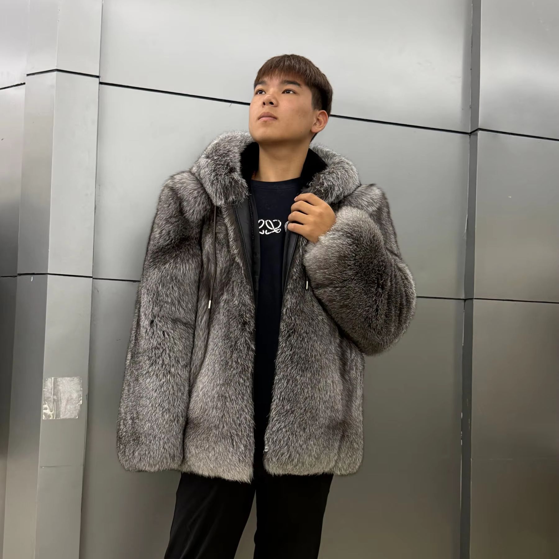 Luxury Natural Fox Fur Men's J - Winter Clothes Shop recension och pris