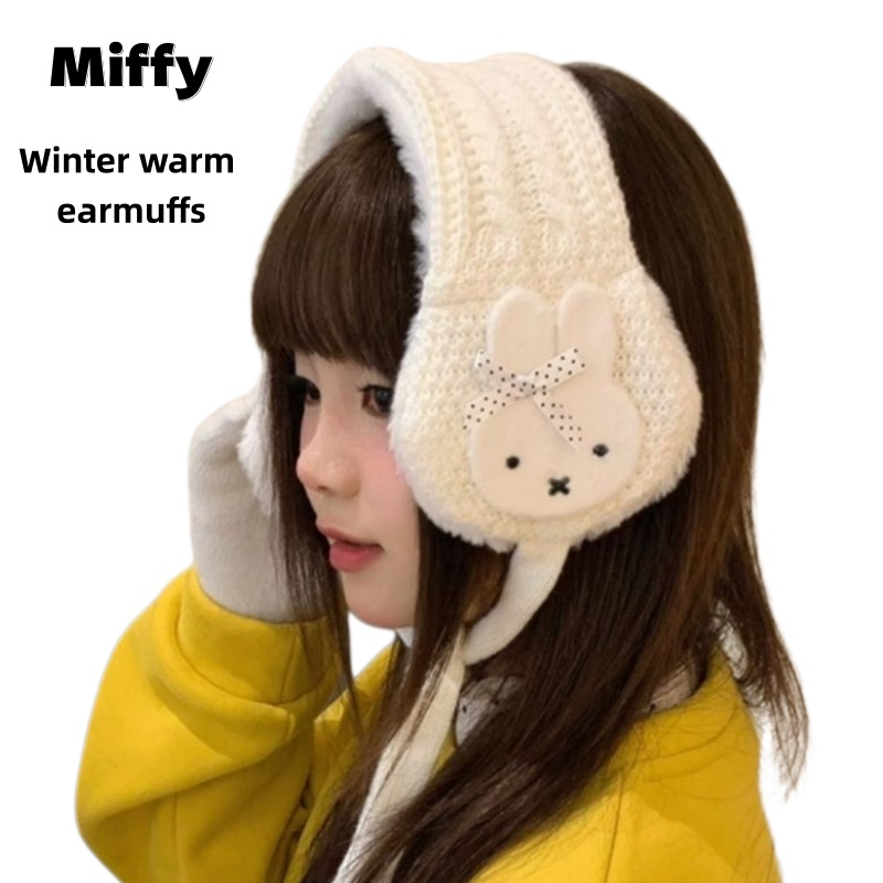 Cute Miffy Knitted Ear Muffs f - Winter Clothing Earmuffs recension och pris