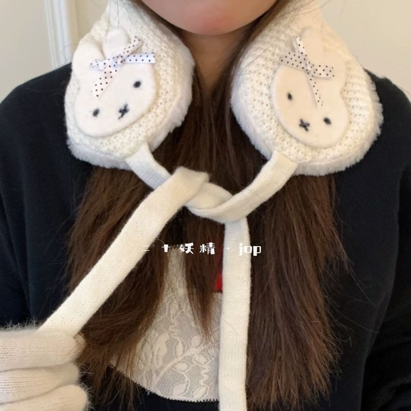 Cute Miffy Knitted Ear Muffs f - Winter Clothing Earmuffs recension och pris