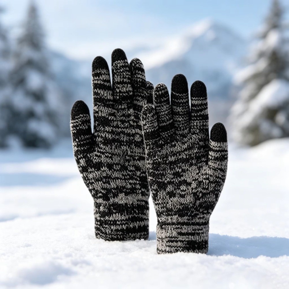 2Pcs/Set Fashion Winter Childr - Knit Glove Touch Screen recension och pris